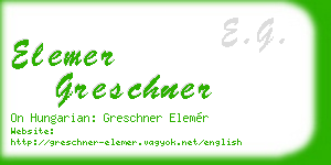 elemer greschner business card
