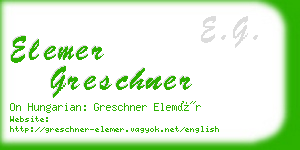 elemer greschner business card